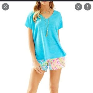 Lilly Pulitzer Sanford linen vneck knit tunic